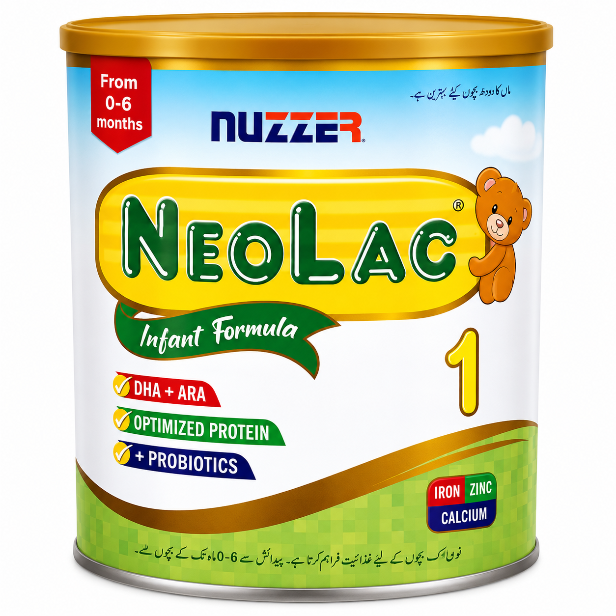 NUZZER NEOLAC 1 INFANT FORMULA – 400 GM (0–6 MONTHS)