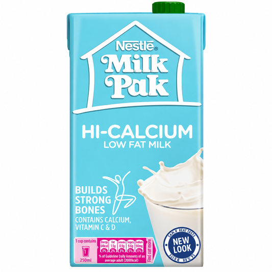 NESTLE MILK PAK HI- CALCIUM LOW FAT MILK 1  LITRE