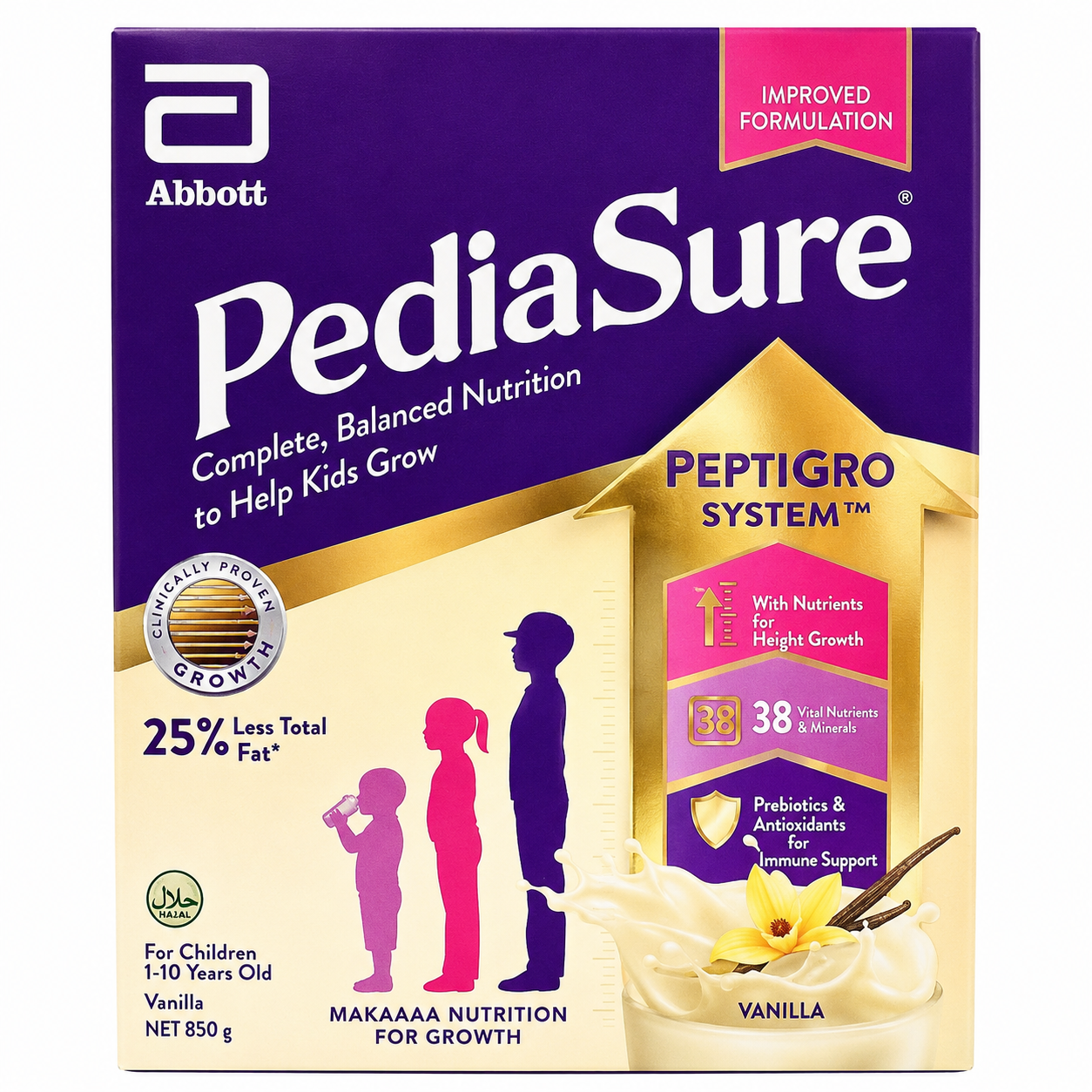 ABBOTT PEDIASURE VANILLA FLAVOURED 600 GM (FOR CHILDREN 3 YEARS & ABOVE)