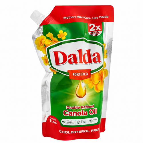 DALDA DOUBLE REFINED CANOLA OIL 1  LITRE POUCH