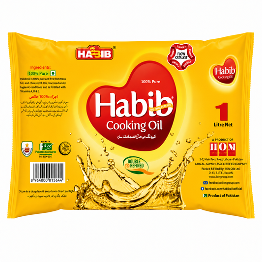 HABIB COOOKING OIL 1  LITRE POUCH