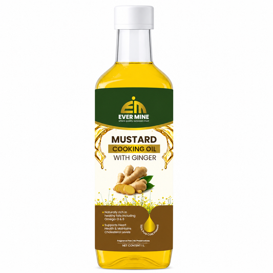 EVERMINE MUSTARD COOKING OIL  WITH GINGER 1 LTR