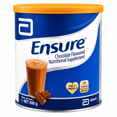 ABBOTT ENSURE CHOCOLATE FLAVOURED NUTRITIONAL SUPPLEMENT 400 GM