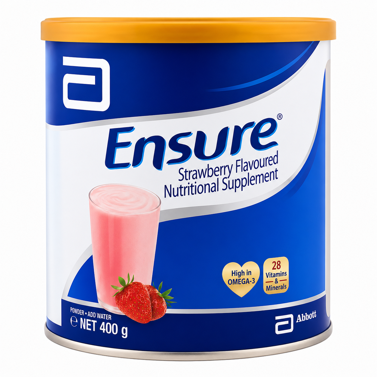 ABBOTT ENSURE STRAWBERRY FLAVOURED NUTRITIONAL SUPPLEMENT 400 GM