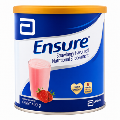 ABBOTT ENSURE STRAWBERRY FLAVOURED NUTRITIONAL SUPPLEMENT 400 GM