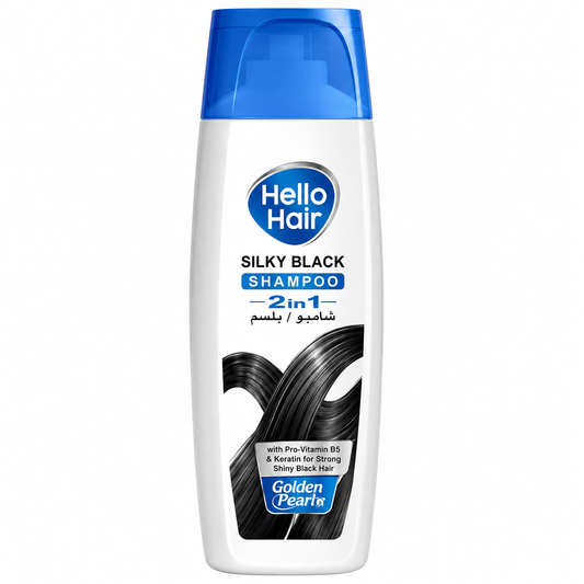 HELLO HAIR SHAMPOO SILKY BLACK 360 ML
