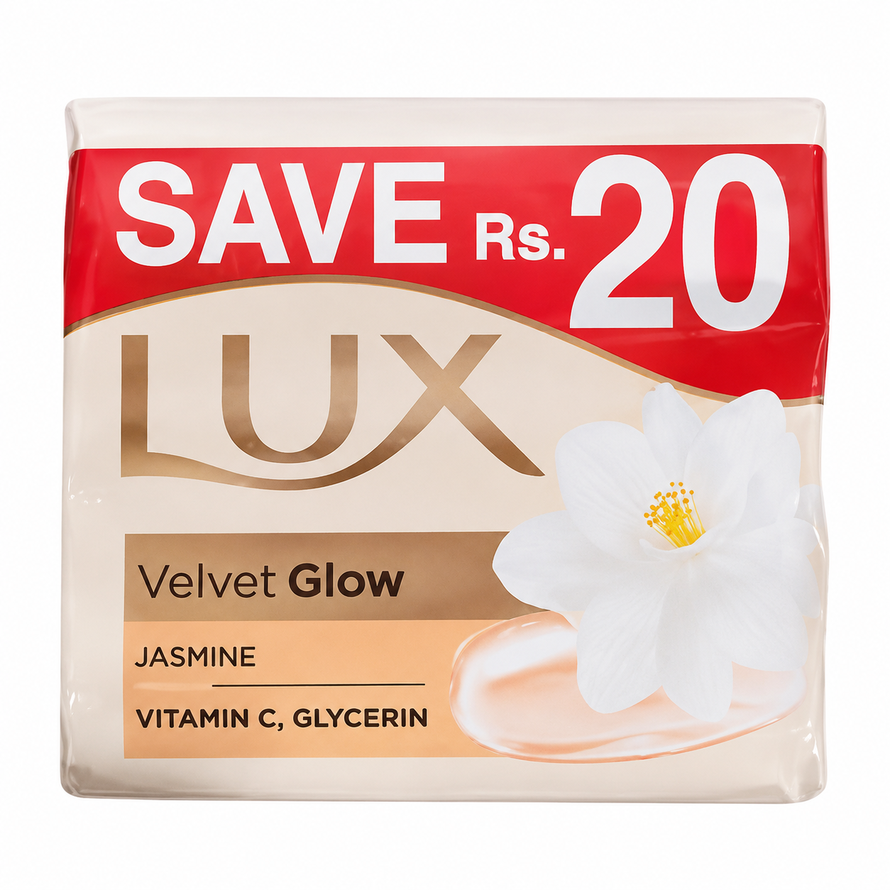 LUX SOAP JASMINE 98G*3 3 IN 1 PACK SAVE RS 20