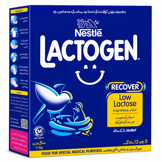 NESTLE LACTOGEN RECOVER 110 GM (0–12 MONTHS, LOW LACTOSE)
