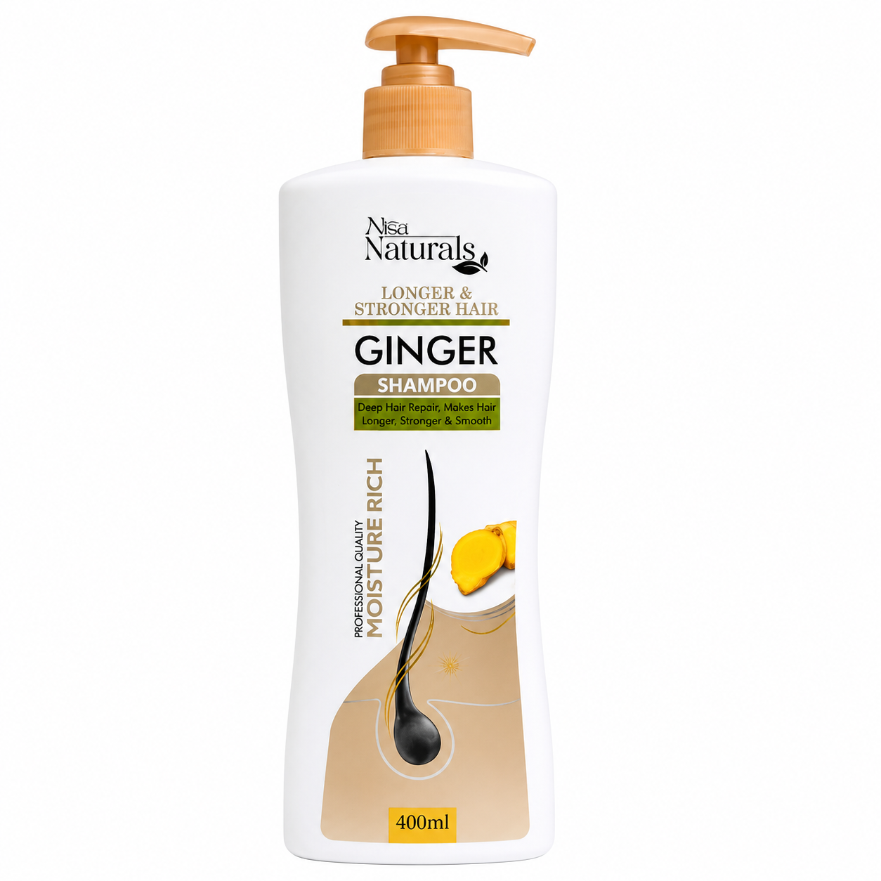 NISA NATURALS GINGER SHAMPOO 400 ML