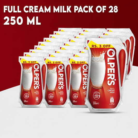 OLPER FULL CREAM MILK 250 ML POUCH CARTON