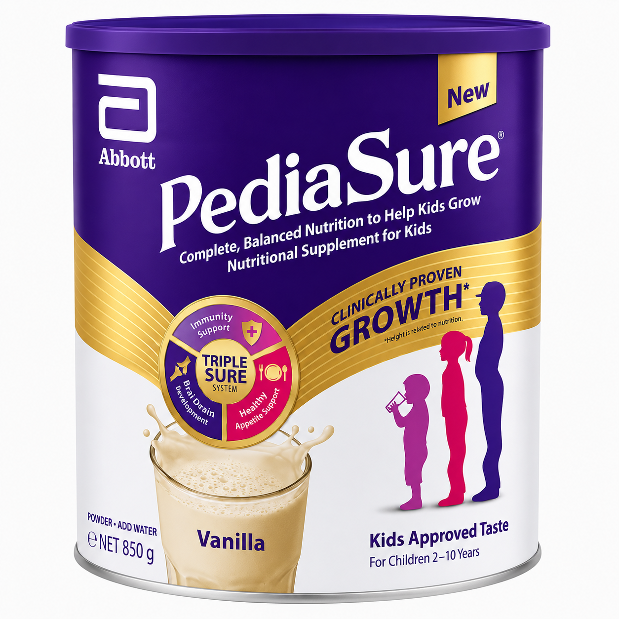 ABBOTT PEDIASURE VANILLA FLAVOURED 850 GM (FOR CHILDREN 3 YEARS & ABOVE)