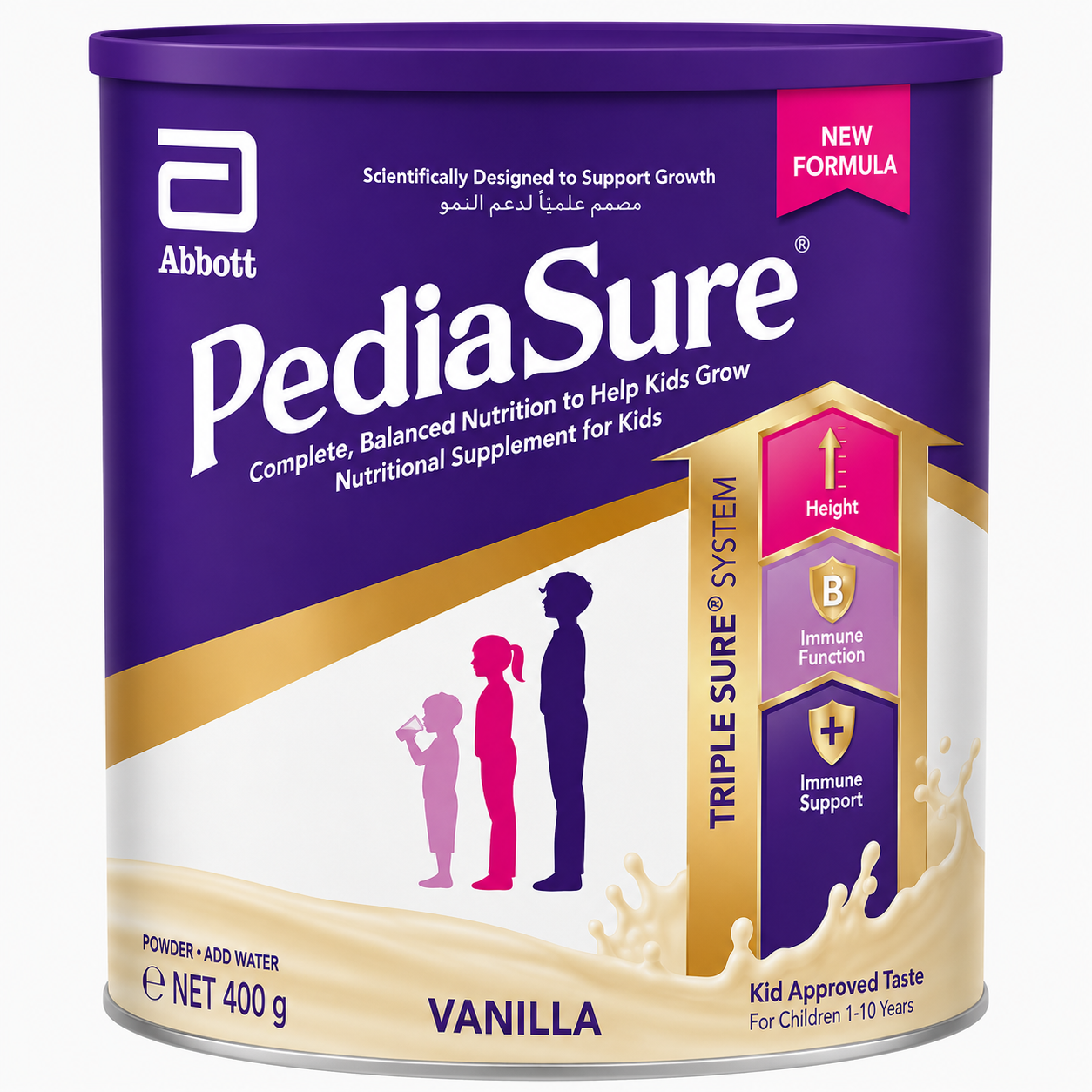 ABBOTT PEDIASURE VANILLA FLAVOURED 400 GM (FOR CHILDREN 3 YEARS & ABOVE)