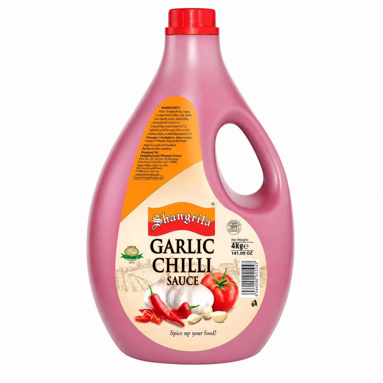 SHANGIRLA GARLLC CHILLI SAUCE 4KG+1% BOTTLE