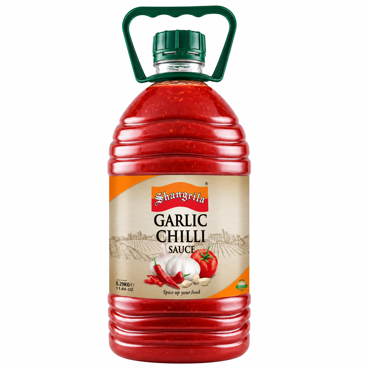 SHANGRILA GARLIC CHILLI SAUCE 3.25KG+1% BOTTLE