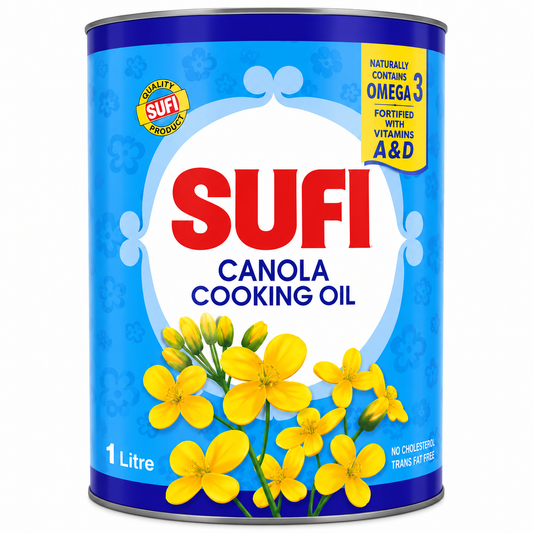 SUFI REFINED CANOLA COOKING OIL 5 LITER TIN