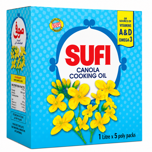 SUFI REFINED CANOLA COOKING OIL 5 STANDUP  POUCH