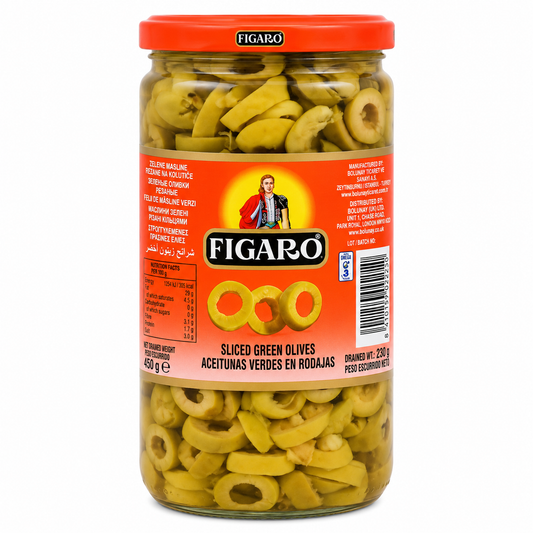 FIGARO SLICED GREEN OLIVES 240 GM