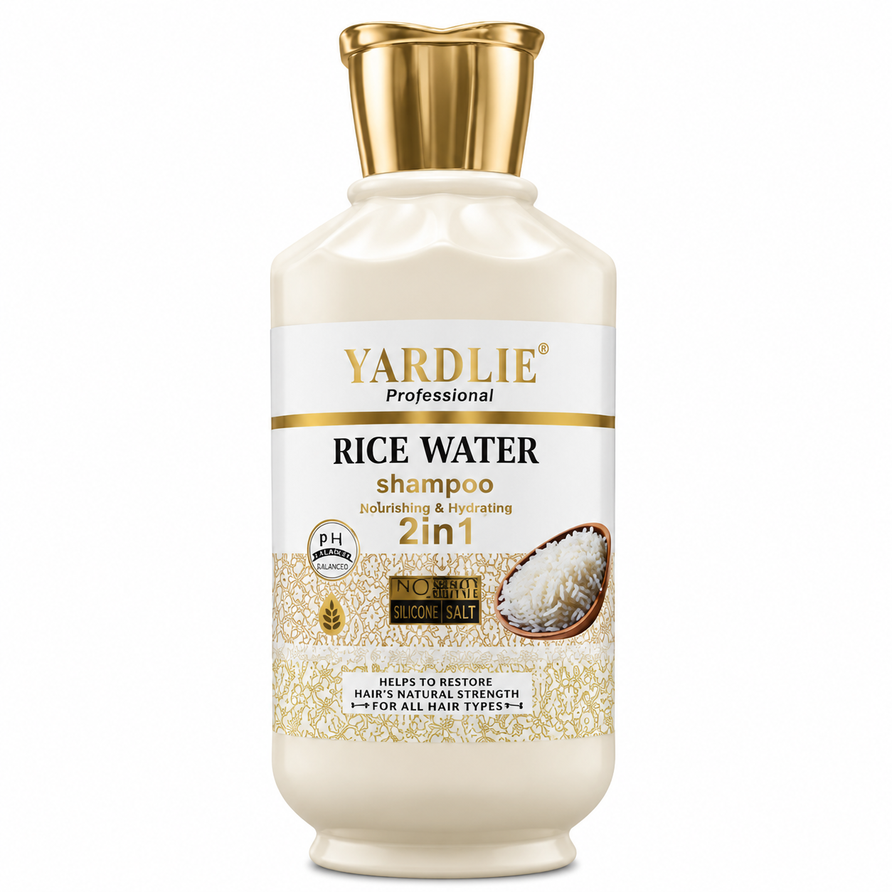 YERDLIE RICE WATER KERATIN & SERUM 2IN1  SHAMPOO 500 ML
