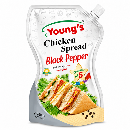 YOUNGS CHICKEN SPREAD BLACK PEPPER 200 ML