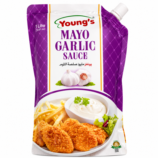 YOUNGS MAYO GARLIC SAUCE 1 LTR