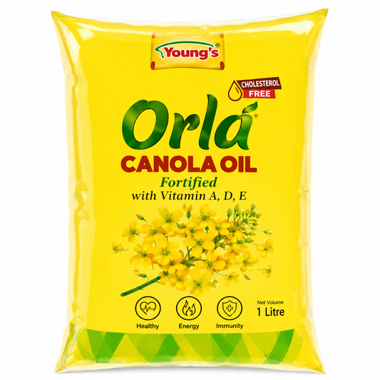 YOUNGS ORLA CANOLA OIL 1 LITRE POUCH