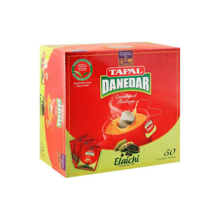 TAPAL DANEDAR  ENVELOPED 50 TEA BAGS ELAICHI FLAVOURED  100 GM