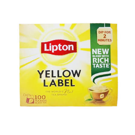 LIPTON YELLOW LABEL 100 TEA BAGS 200 GM